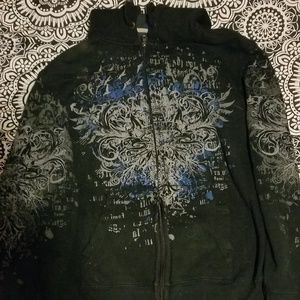 Black design hoodie